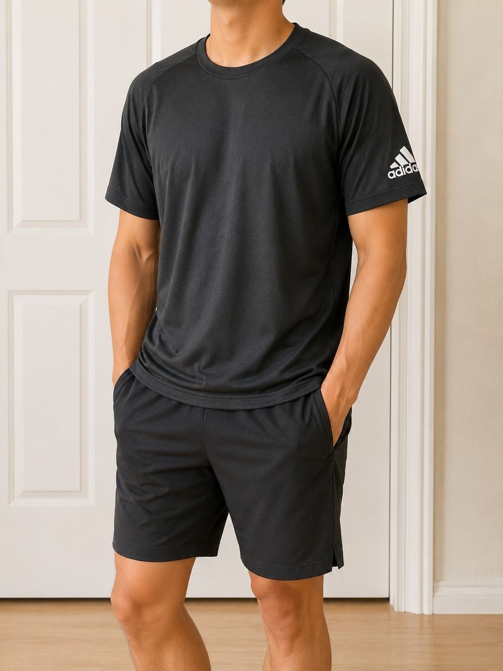 Adidas Men's Black Performance Athletic Shirt